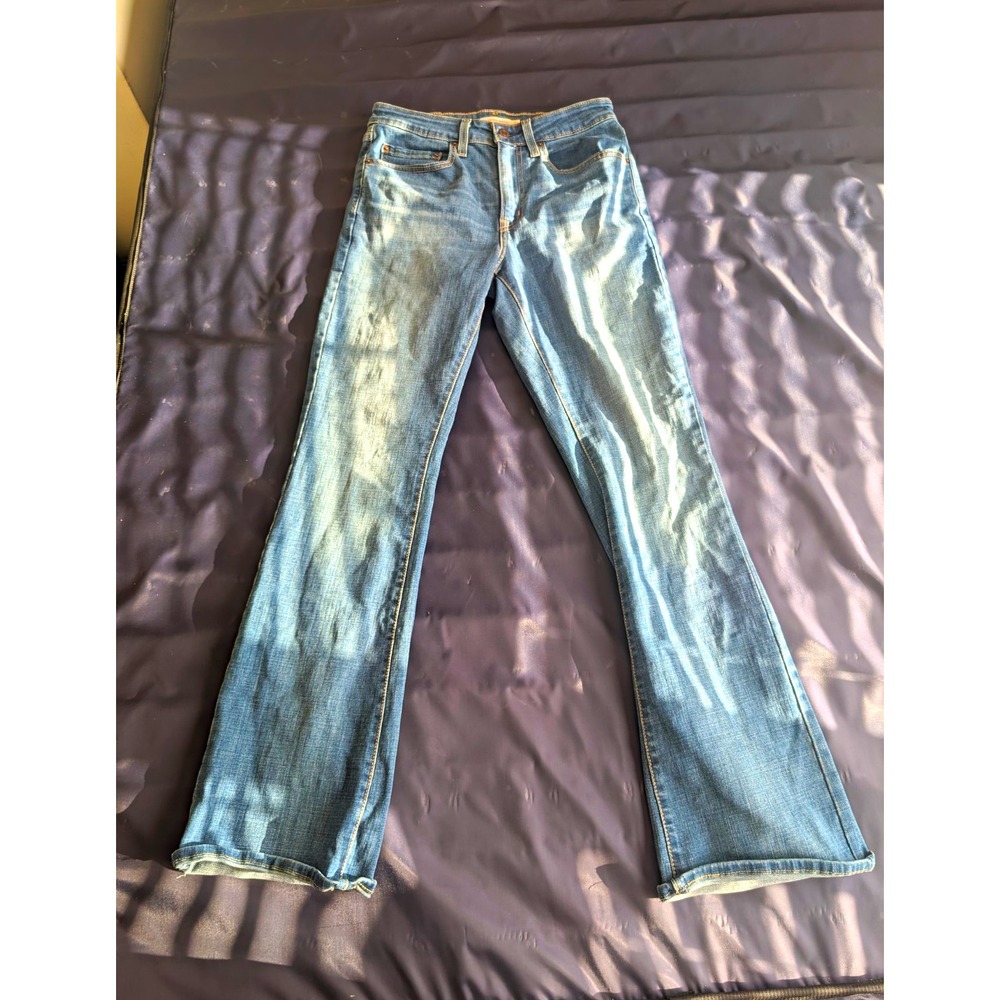 Levis 725 High Rise Bootcut Jeans Womens 26x30 Medium Wash Stretch Denim Pants